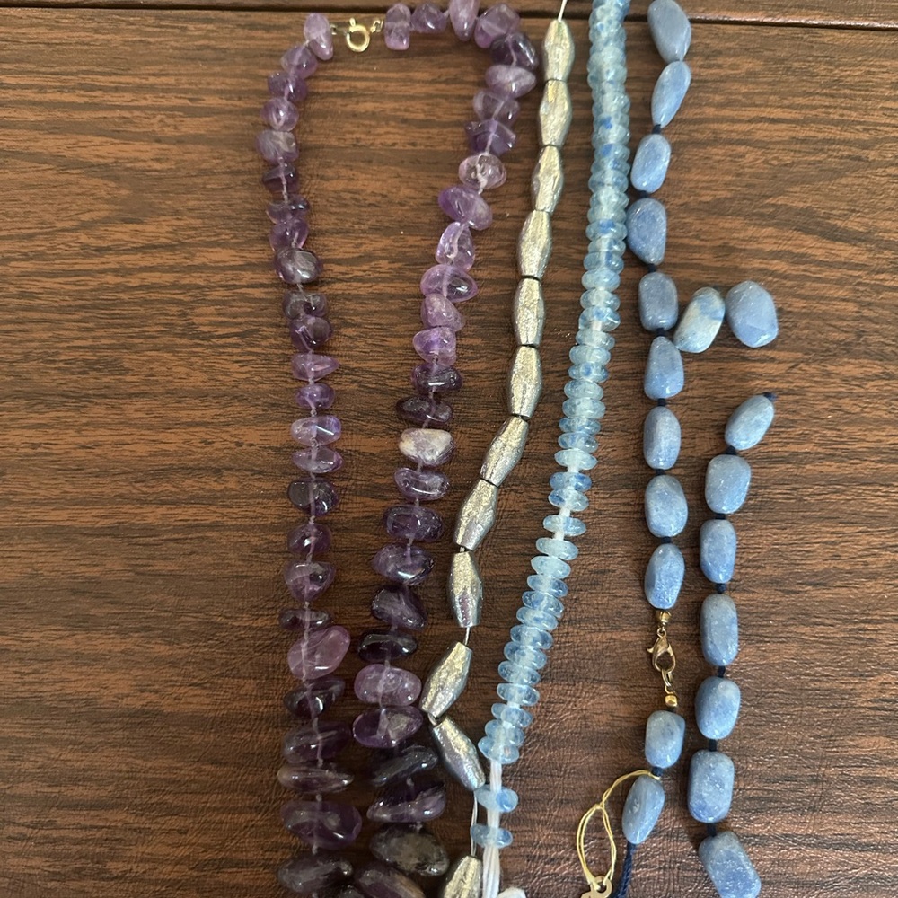 Beautiful Green, Blue, Silver Color and Purple Beads. Make Your Own Necklaces. - Picture 3 of 3